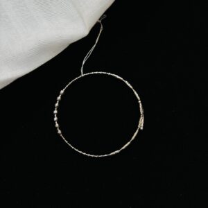 クロスライン ホワイトゴールドバングル